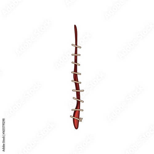 stitch suture cartoon vector illustration