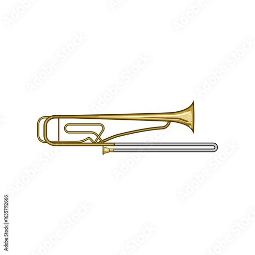 tumbler trombone cartoon vector illustration