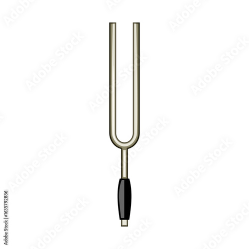 crystal tuning fork cartoon vector illustration