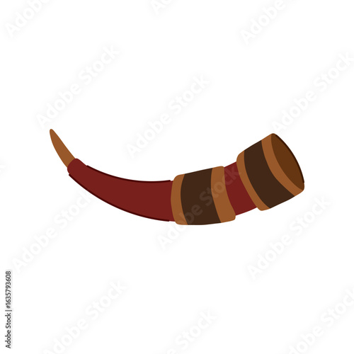 helmet viking horn cartoon vector illustration