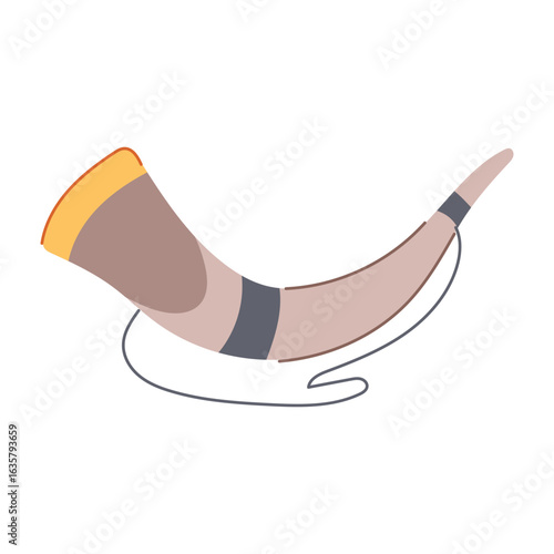 raid viking horn cartoon vector illustration