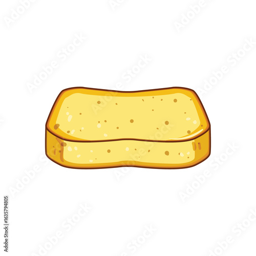 odor yellow sponge cartoon vector illustration