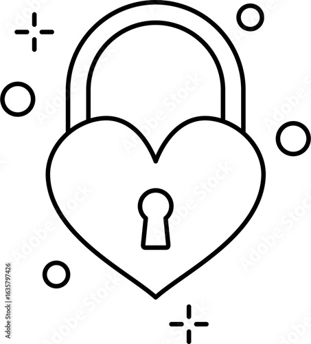 Heart Shaped Love Padlock Romantic Symbol
