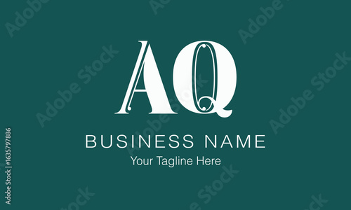 AQ A aq initial logo | initial based abstract modern minimal creative logo, vector template image. luxury logotype logo, real estate homie logo. typography logo. initials logo