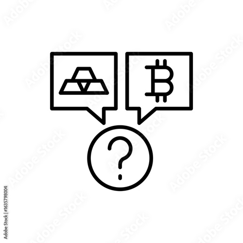Investment planning outline icons, minimalist vector illustration ,simple transparent graphic element .Isolated on white background