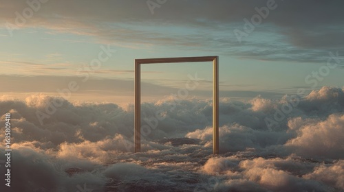 Surreal Frame Amidst the Clouds