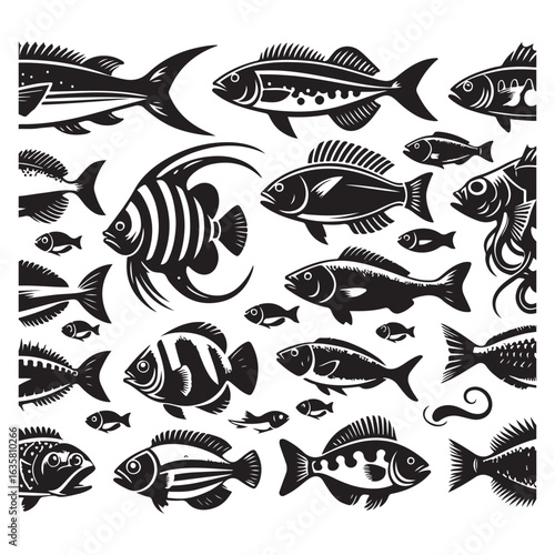 fishing set vector