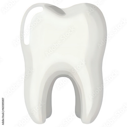 Realistic White Tooth – Dental Health Concept Vector