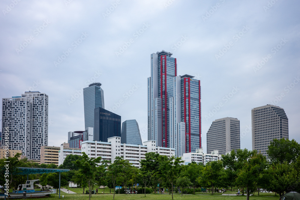 Fototapeta premium seoul korea city skyline