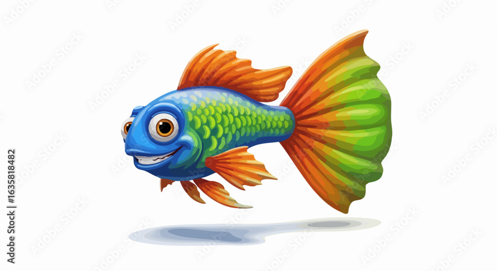 Fototapeta premium Cartoon fish illustration