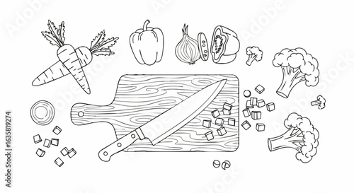 Vegetables ready for cooking