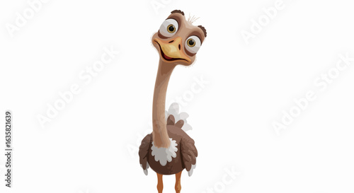 Cartoon ostrich illustration