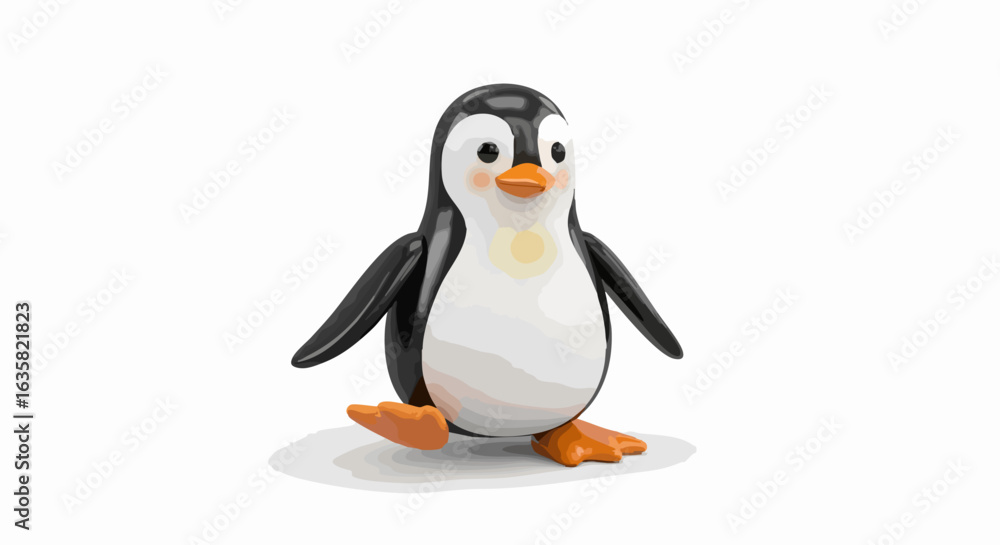 Obraz premium Cartoon penguin illustration child friendly design