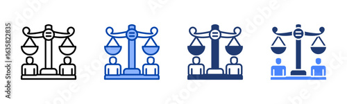Fairness icon set multiple style collection