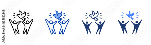 Liberation icon set multiple style collection