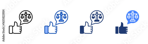 Acceptance icon set multiple style collection