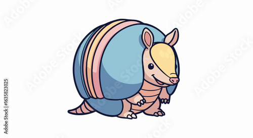 Cartoon armadillo illustration