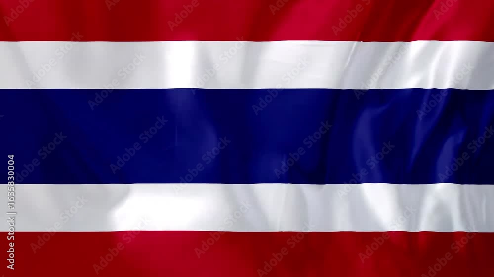 Thailand Flag Waving Motion Animation 4K Thailand Flag Waving Motion Animation 4K