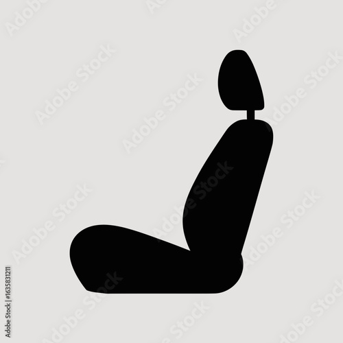 Car Seat Icon – Vehicle Seating, Auto Interior, Passenger Seat Symbol

