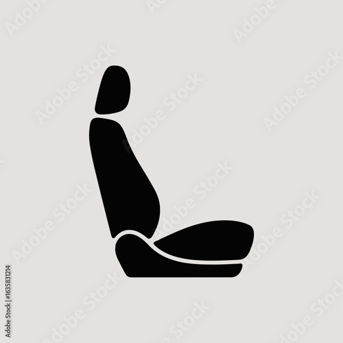 Car Seat Icon – Vehicle Seating, Auto Interior, Passenger Seat Symbol

