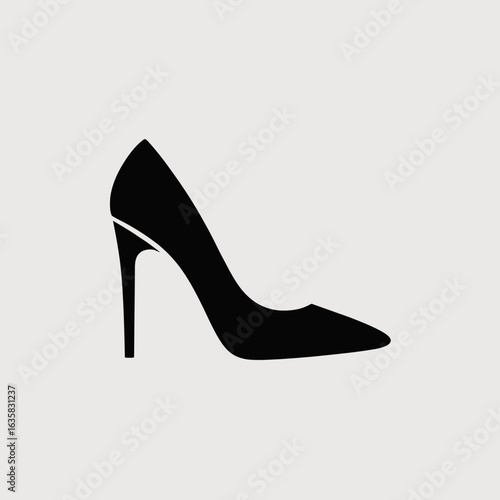 High Heel Shoe Icon Fashion Footwear Silhouette

