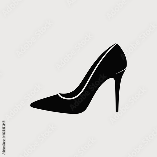High Heel Shoe Icon Fashion Footwear Silhouette

