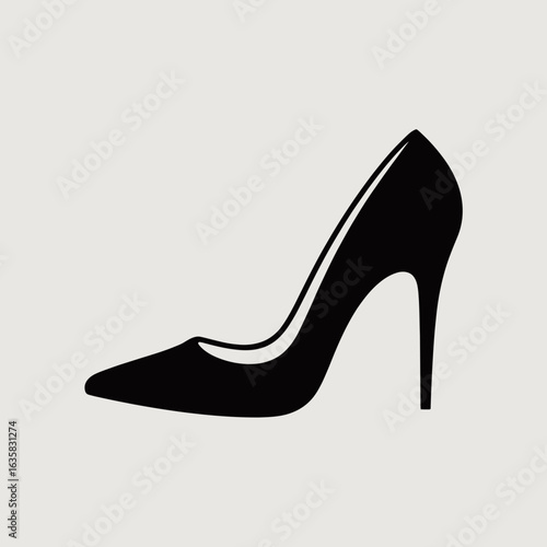 High Heel Shoe Icon Fashion Footwear Silhouette

