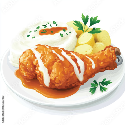 a crispy fried chicken