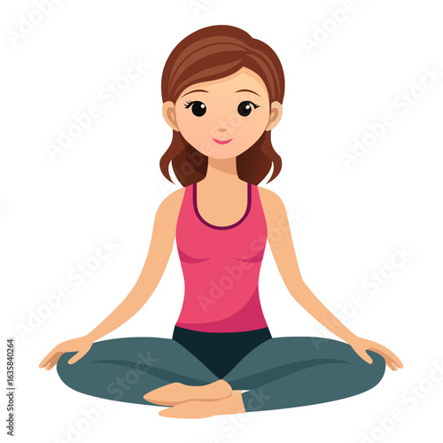 woman doing yoga