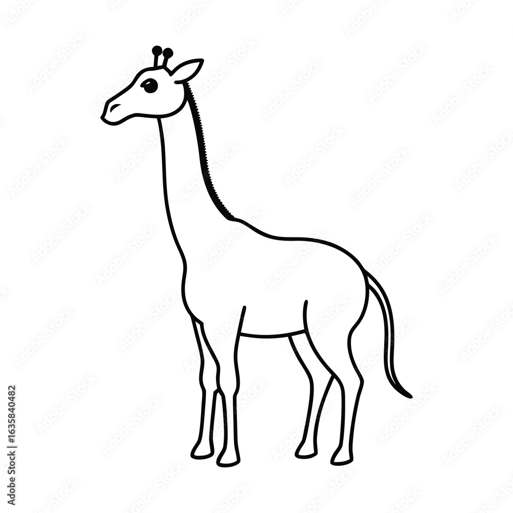 Fototapeta premium giraffe vector illustration