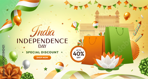 Patriotic Advertising Composition for India Independence Day Sales