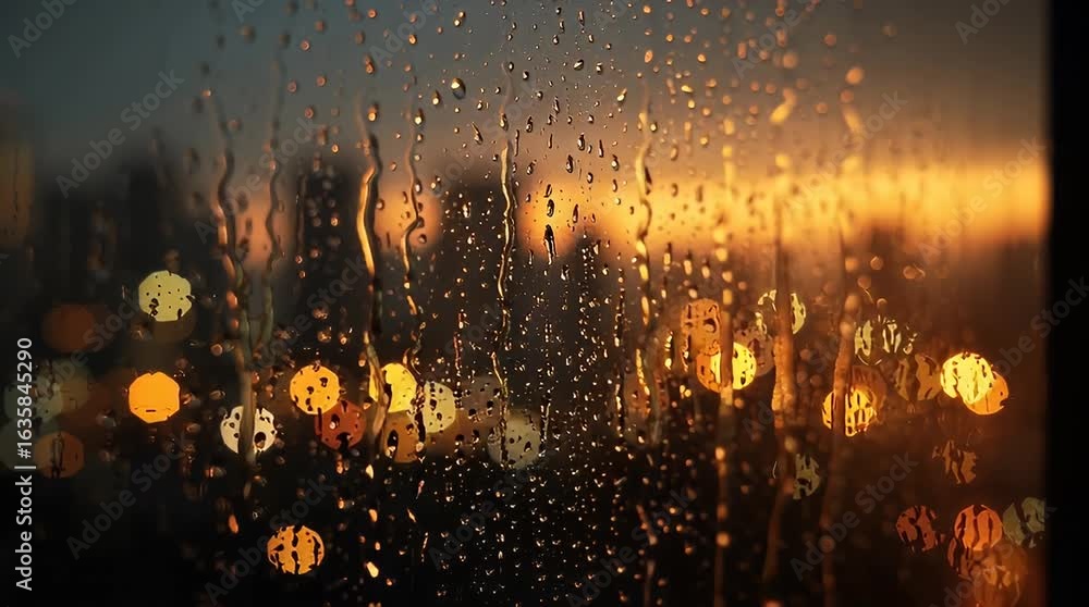 custom made wallpaper toronto digitalRaindrops sliding down a window glass