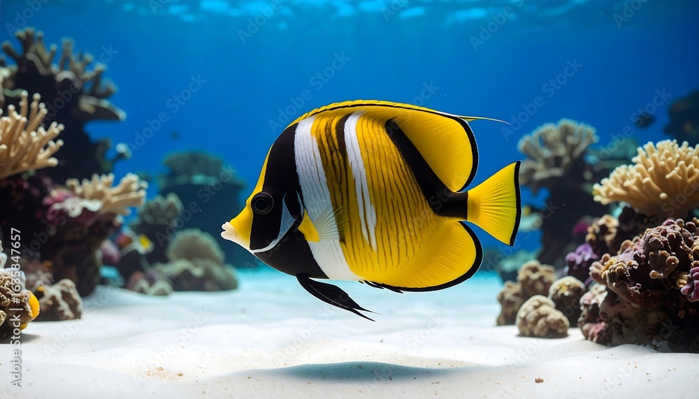Fototapeta premium Coral reef fish swimming