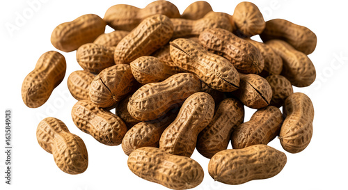 Peanuts in shells isolated on a white background