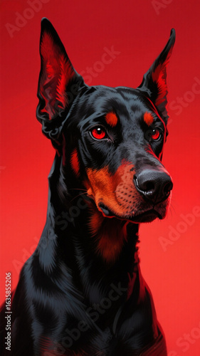 black dog portrait