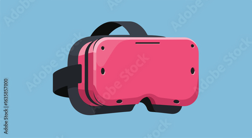 Floating VR Headset on a Light Blue Backdrop for Immersive Virtual Reality Use