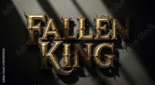 Fallen King Gold Lettering Art