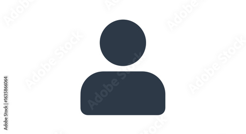Generic profile, isolated user image for app or website, white background
