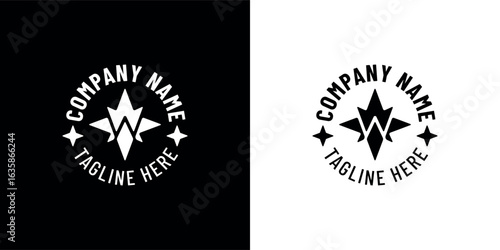 Star Logo. Letter W