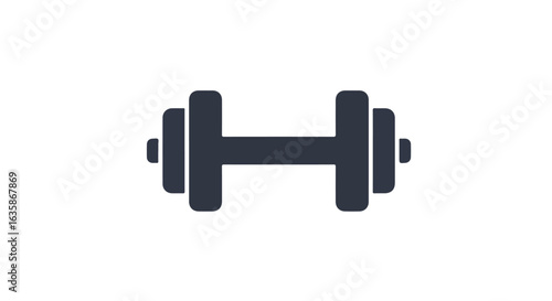 Dumbbell icon in isolated studio background for fitness, healthcare purpose