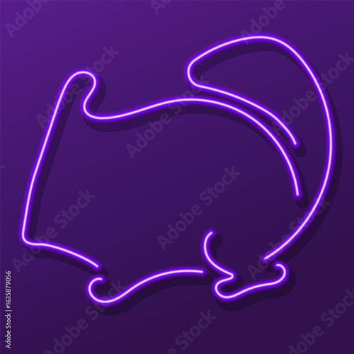 chinchila neon sign, colorful modern design trends on black background. Vector illustration.