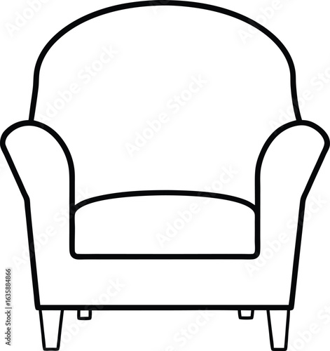 armchair isolated on white background