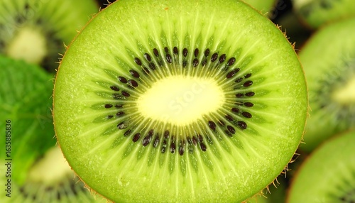 Close-up of kiwi slice