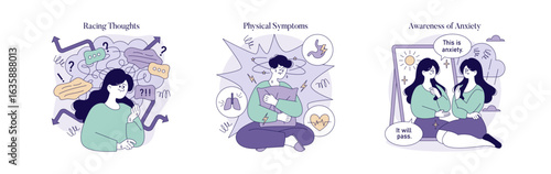 Anxiety Symptoms and Coping Illustrated