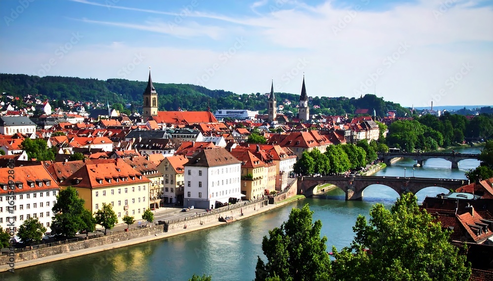 Fototapeta premium European city skyline