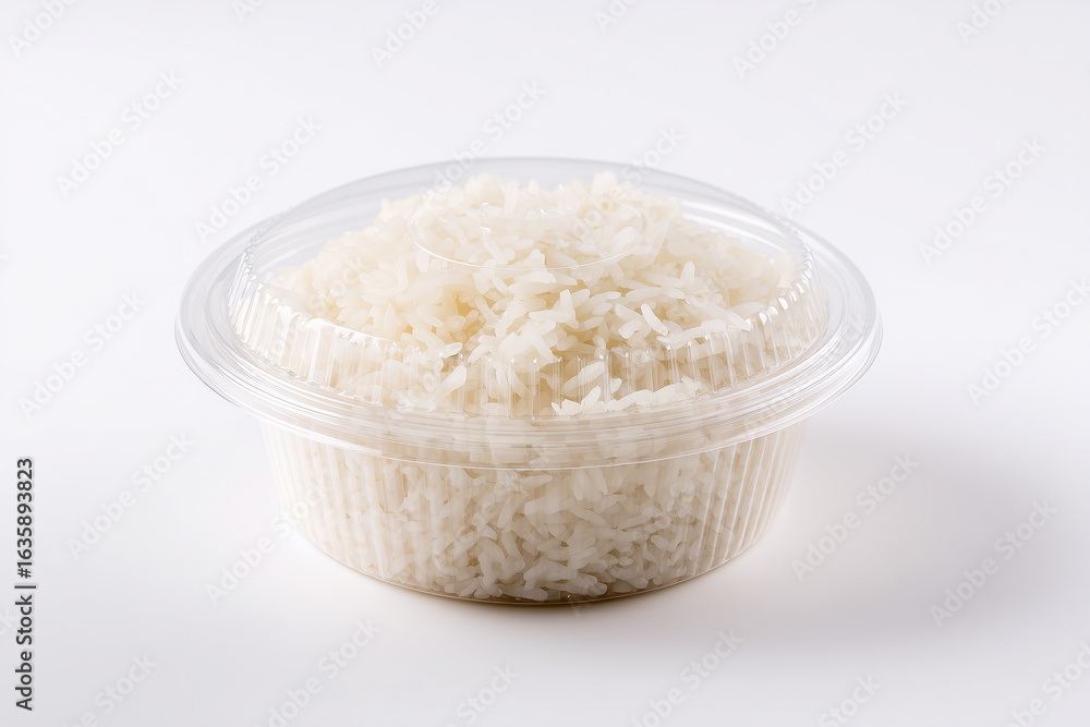 Bowl of white rice isolated on white background, Selective focus white rice in bowl in plastic bowl. Bowl of white rice isolated on white background, Selective focus white rice in bowl in plastic bowl.