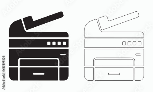 Vector Illustration of a Photocopier
