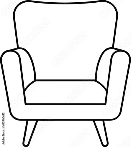 armchair isolated on white background