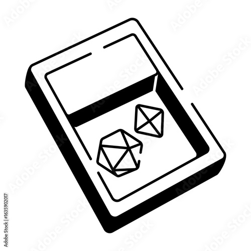 A doodle style icon representing a dice game scene
