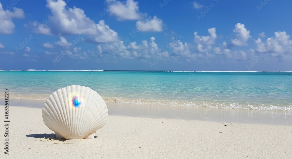 Obraz premium Seashell on Tropical Beach